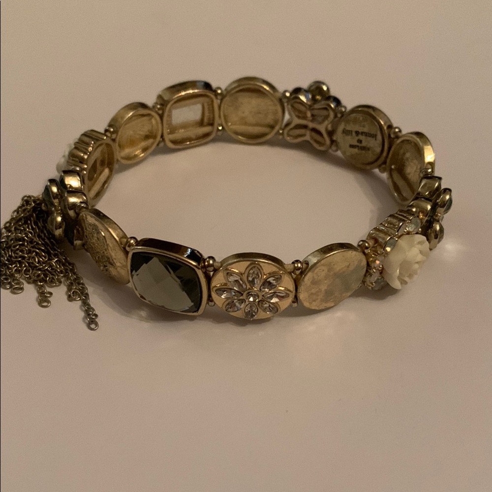 Mixed Gold and Gem Vintage-Feel Bracelet